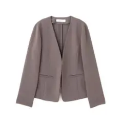 ナチュラルビューティーベーシック　ドビーツイル SETUP ノーカラージャケット