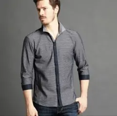 ハイダウェイニコル　ネイビー　オシャレカラーシャツ　Ｍサイズ