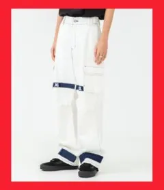 Xlargeホワイト カーゴパンツ デニム【即日発送】