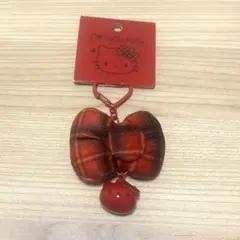 キティ　リボンキーホルダー　I Love Hello Kitty チェック