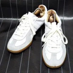 GERMAN TRAINER 白×グレー　本革スニーカーのサムネイル