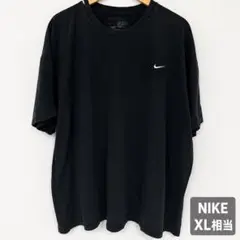 NIKE ナイキ ワンポイント刺繍ロゴ 黒Tシャツ 古着