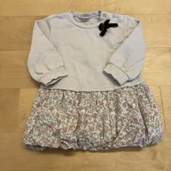 petit main 花柄ワンピース 80