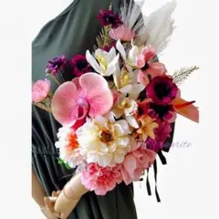 ウェディングブーケ　クラッチブーケ 　和装ブーケ　前撮り　胡蝶蘭　前撮り