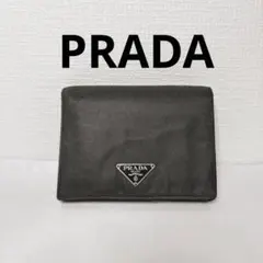 PRADA プラダ テスートナイロン 三つ折り財布 三角ロゴ ブラック