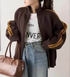 チャオパニック スポンディッシュラインニットトラックジャケット