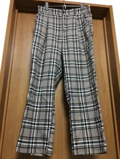 パンツ　スラックス　チェック柄