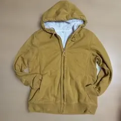 ユニクロボアスウェットフルジップパーカーからし色ＸＬ