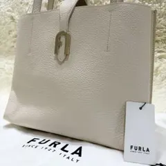 未使用級✨フルラ 現行 アウラ ショルダーバッグ レザー ロゴ ベルト 