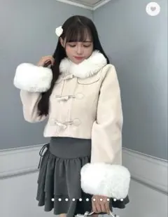 リボンダッフルコート♡ 量産型♡ いもちゃん♡ リズリサ♡ evelyn♡ 姫系 リボンダッフルコート♡ 量産型♡ いもちゃん♡ リズリサ♡ evelyn♡ 姫系