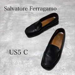 Salvatore Ferragamo 本革 ローファー 革靴 スリッポン 5C