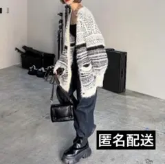 【完売】PAGEBOY /ノルディックシャギーカーディガン