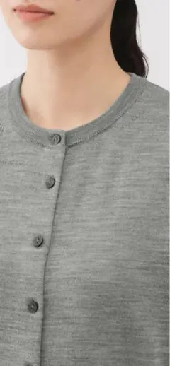 新品タグ付き！無印良品の洗えるハイゲージ　クルーネックカーディガンです♪Mサイズ