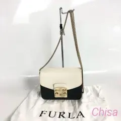 FURLA フルラ メトロポリス チェーン ショルダーバッグ ホワイト