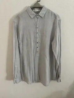 GALERIE VIE ★ グレー 長袖シャツ　ブラウン　　美品