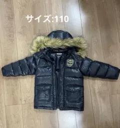 MIKI HOUSE 黒ダウンコート 110