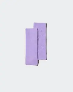 新品UNIQLO✨スフレヤーン ニットアームウォーマー✨パープル　タグ付き