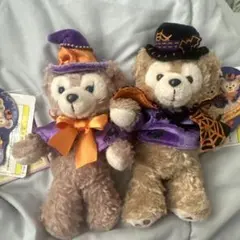 ダッフィー シェリーメイ ぬいぐるみ セット ハロウィン2014 タグ付き