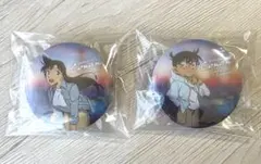 名探偵コナン　セガラッキーくじ　缶バッジセット　江戸川コナン　毛利蘭