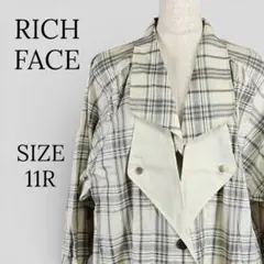 RICH FACE ジャケット チェック ホワイト×ブラック 11R