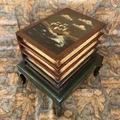 木製の古い書類棚 2台セット カルテ棚 レターケース 収納 アンティーク