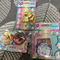 Happyくじ　リロアンドスティッチ　チャーム　缶バッジ　カード&ステッカー