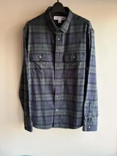 OLD NAVY オールドネイビーネルシャツ ダークグリーン ネイビー チェック