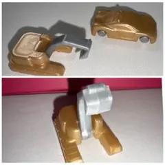 【まとめ買い特選】フエラムネおもちゃ ゴールドカラー ミニカー ３種セットのサムネイル