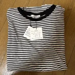 le colis ルコリ　シアーボーダー天竺ロンT フリーサイズ