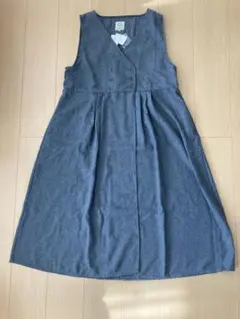 【新品】サマンサモスモス　ノースリーブロングワンピース グレー フリーサイズ