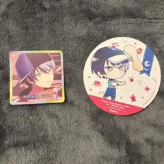 プロセカ 青柳冬弥 シール ステッカー コラボカフェ コースター