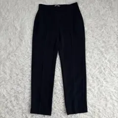 23577✨ルメール リネン スラックス パンツ ネイビー ボトム/46 M