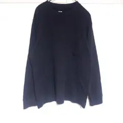UNIQLO　U　キッズロングTシャツ　黒　150 胸ポケット　綿100％