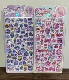 【2枚セット】硬いシール★うるちゅる立体シール