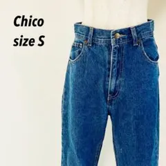 【美脚効果◎】Chico チコ ハイウエスト フレアデニムパンツ S ブルー