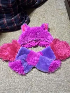ディズニーリゾート　 チシャ猫　マフラーファンキャップ