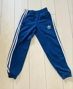 adidas 青 ジャージ 3本ライン　130センチ