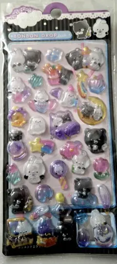 うさぎくま♡ボンボンドロップシール風