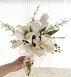 ⌘カラーリリィ×胡蝶蘭×芍薬⌘ウェディングブーケ 和装ブーケ 造花