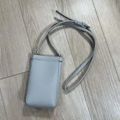 【美品】グレー ショルダーバッグ スマホ用