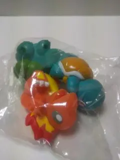 ポケモン指人形　初代御三家セット　ポケモンキッズ  ソフビ　中古　レア