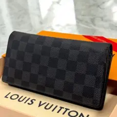 ルイヴィトン　ダミエ　グラフィット　ポルトフォイユ　ブラザ　財布　メンズ