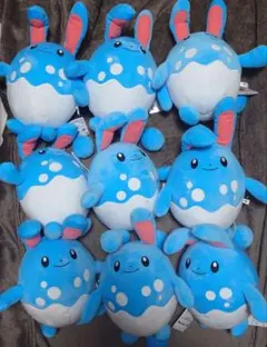 ポケモン　もふぐっとぬいぐるみ　マリルリ　9体セット 2026年最新】もふぐっと マリルの人気アイテム - メルカリ