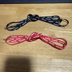 【新品】Supreme靴紐エアフォース1コラボ、赤黒セット
