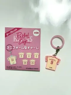 ピンクフルデー ユニフォーム型チャーム 柳田悠岐 めじるしチャーム