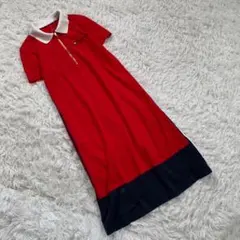 TOMMY HILFIGER (XS) 刺繍 ポロシャツ タイトワンピース