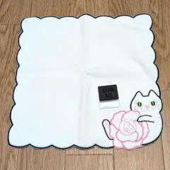 ANNA SUI タオルハンカチ 猫 バラ 刺繍のサムネイル