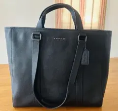 COACH コーチ F23248メンズ シボ革 黒 レザートートバッグ - メルカリ