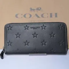 新品 COACH コーチ 長財布　スタープリント　シグネチャー CW296