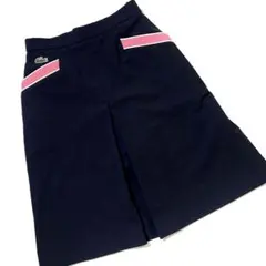 【美品】ラコステ　ゴルフスカート　パッチワーク　Aライン　ライン入り　ネイビーのサムネイル